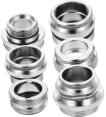 Yardwe 6 Stück Wasserhahn Adapter Für Schlauch Spülbecken Schlauchbefestigung Inklusive Unterlegscheiben Kompatibel Mit Standard Wasserhähnen Ideal Für Osmoseanlagen Und Wassersparer