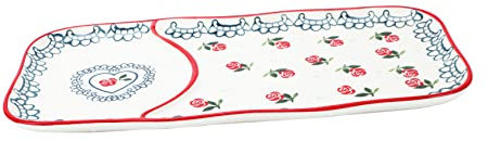 FONDOTIN Vajilla De Porcelana Pintada A Mano Plato Cuadrado De Frutas Plato De Cerámica Bandeja Para La Cena Vajilla De Cerámica Uso Doméstico En La Cocina.