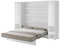 Friderik Bed Concept BC-013 Wandklappbett Vertikales Schrankbett ohne Matratze, 180x200 cm + 2X Vertikalschrank BC-07 (Weiß Hochglanz)