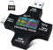 Tester USB Messgerät 2-in-1 USB C Strommessgerät Digital Multimeter Strommesser Power Meter,Spannung Voltmeter, Strom,usb messgerät, usb tester messgerät,Leistungskapazität Detektor