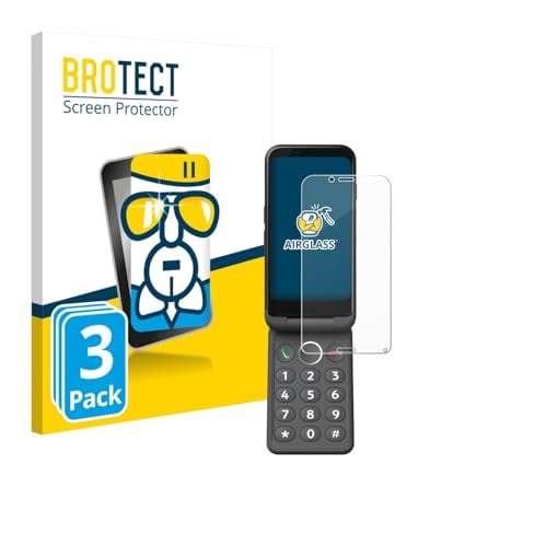 BROTECT Schutzglas für Doro Aurora A20 | 3 Stück Transparenter Displayschutz Made in Germany Schutzfolie Panzer Folie Glas 9H Anti-Fingerprint Einfache Montage Clear