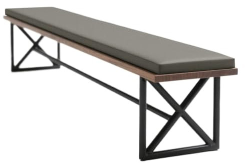 WLXFF Leder Bankauflage mit Reißverschluss, Waschbare Bierbankauflagen Gepolstert Auflage bankauflage Outdoor sitzauflagen gartenmöbel für Biertisch,No11,200X40X3CM