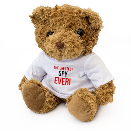 Big Red Egg THE GREATEST SPY EVER - Teddy Bear - Cute Soft Cuddly Adorable - Gift Present