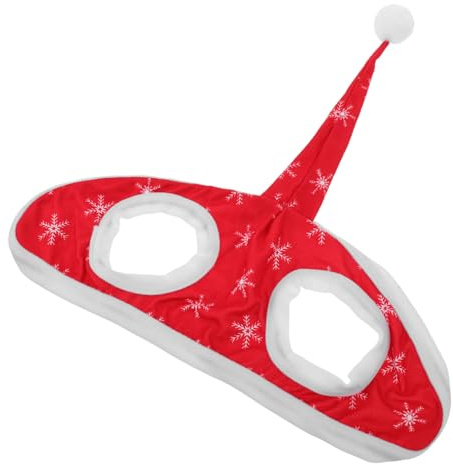 Weihnachtspferdehut mit Verstellbarer Passform aus Samt in Rot