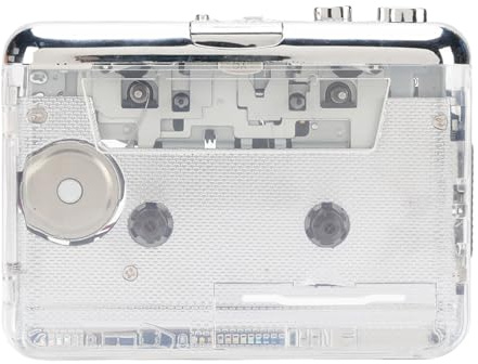 VBESTLIFE Tragbarer Kassettenspieler mit Kassette Zum MP3 -Konverter, USB C -Kassettenspieler mit Auto Rewind, Enthält Software und Kopfhörer für den PC -Laptop