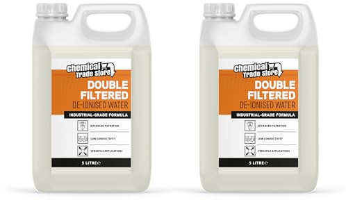 Chemical Trade Store De-Ionised Water 2 x 5L Pack Pure Demineralised for Steam Irons & Car Applications Limescale Reduction