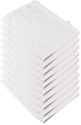 Clinotest Premium 10er Set Waschhandschuhe 17x24 cm, 80% Baumwolle & 20% Polyester, Weich, Schnell Trocknend, Hochwertig, Pflegeleicht – Ideal für Bad, Gästezimmer & Hotelbedarf