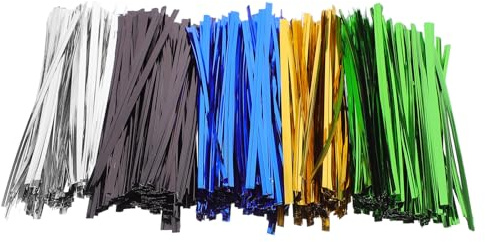 WRITWAA Attaches Torsadées Réutilisables pour Emballage Biscuits Fil Métallique 12 CM Revêtement Plastique 4000 Pièces Multicolores – Accessoires pour Pâtisserie et Emballages