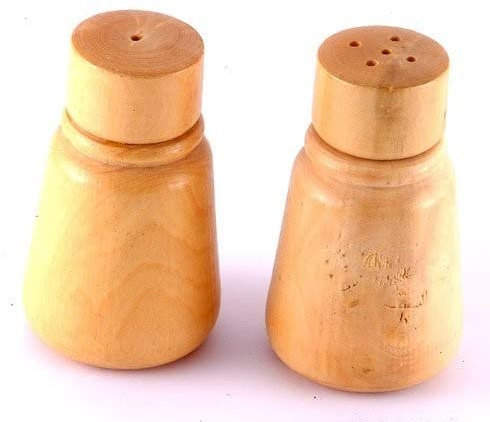 Saliera e pepiera - legno di bossolo