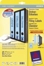 2 X AVERY Zweckform Etikett Ordner 38x297mm sm gn 100St. L4750-20