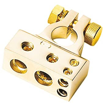 Batterieklemme 1 x 35 mm² + 1 x 20 mm² + 2 x 10 mm² minus Pol gold
