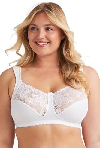 Miss Mary of Sweden Lovely Lace bügelloser Vollschalen-BH aus Baumwolle 100E Weiss