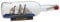 Sea-Club Flaschenschiff - Gorch Fock Buddelschiff Glas/Holz/Messing B=29cm