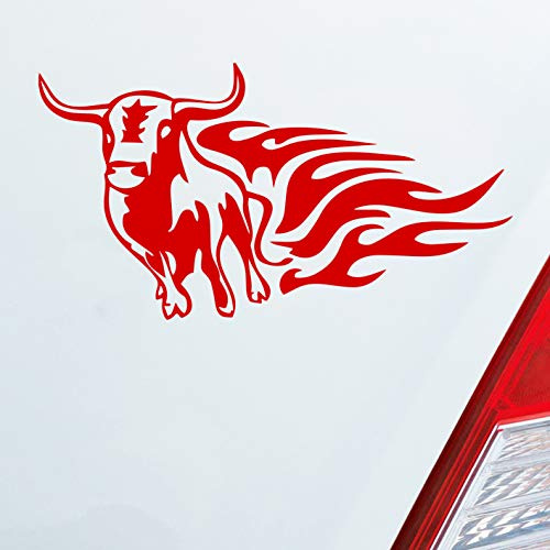 Hellweg Druckerei Stier Horn Devil Tribal Tier Fast Car Bull Auto Aufkleber Sticker Heckscheibenaufkleber