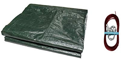 Lona para cubrir piscinas en invierno de well2wellness, con grosor de 180 g/m². Para piscinas redondas con un diámetro de 300 - 320 cm