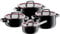 WMF Fusiontec Functional Topfset Induktion 4-teilig, Glasdeckel mit Abgießfunktion, High-Tech Keramik, Kochtopf Set nickelfrei, kratzfest, schwarz