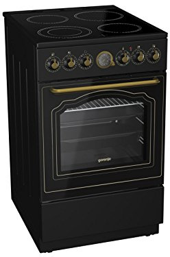 Gorenje EC 52 CLB Classico Stand Stufa Nero Opaco Nostalgia Forno Piano cottura