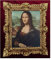Mona Lisa Bild mit Barock Rahmen in Gold Wandbild von Leonardo da Vinci 45x38 cm Kunstdrucke Gemälde Retro Repro Antik für Home Büro Praxis Café 48B