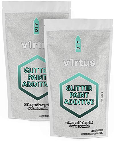 v1rtus | 2 X Glitter Paint Additive 100g (Crystal Diamond White)