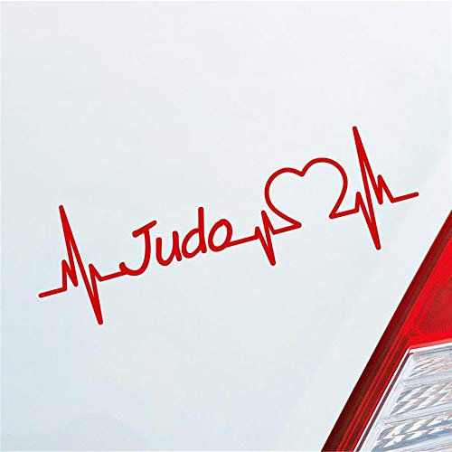 Hellweg Druckerei Judo Herzschlag Japan Kampfsport Sport Liebe Auto Aufkleber Sticker Heckscheibenaufkleber