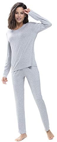 Mey Nachtwäsche Serie Sleepy & Easy Damen Yoga Pants Hellgrau-Melange M(40)