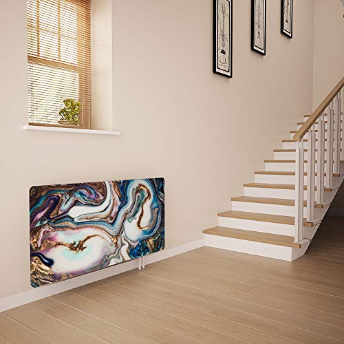 Glass Radiator Cover Printed - Liquid Pearl - Made by Premier Range in 820mm Wide x 640mm High
