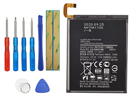 Vvsialeek EB-BG977ABU - Batteria per cellulare compatibile con Samsung Galaxy S10 5G G977B SM-G977B SM-G977N SM-G977U con toolkit 4000 mAh