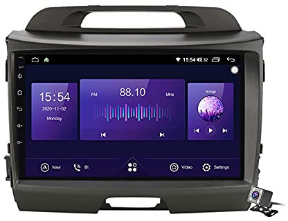 Android 10 9 Inch Full Touch Screen Car GPS Radio for KIA Sportage 3 2010-2016 Support GPS Navigation/Multimedia/Carplay Android Auto/Mirror Link/Bluetooth SWC RDS DSP FM etc
