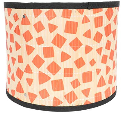 minkissy Lampenschirme Bam- Bus Ersatz Vintage Lampenabdeckung Ersatzschirm für Tischlampe Wandlampe Stehlampe Wandleuchte Kerze Kronleuchter Pendelleuchte Deckenleuchte Orange