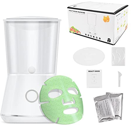 Face Mask Maker with 16Pcs Collagen, DIY Natural Fruit Vegetable Mask, Automatic Face Mask Machine for Eye Chest Hand Neck Skin Care, SPA Facial Skin Care (Battery)