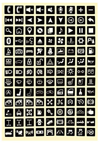 Tianbi Auto-Knopf-Leuchtaufkleber,Multifunktionale Tastenaufkleber, Auto-Lichtaufkleber, Auto-Licht-Aufkleber, automatischer Aufkleber, Wippschalter-Etikett, Schalttafel-Aufkleber