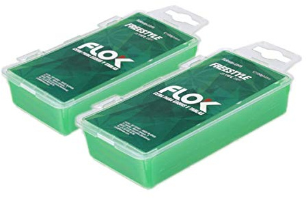 Flok Freestyle Skiwachs, 2 x 100 g, für Erwachsene, Unisex, Grün