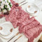 Blush poussiéreux Chemins de Table en étamine de 10 Pieds de Large, chemins de Table en Gaze, chemins de Table bohème pour fête Nuptiale, Mariage, fête d'anniversaire, décorations de Table