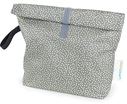 Liebes von priebes ROLLUP-WETBAG M | Nassbeutel für Kindergarten, Stoffwindeln | Wäschebeutel Kinderkarten waschbar | Größe 30 x 35 cm | Windeltaschen Wasserdicht aus 100% Baumwolle