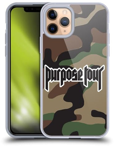 Head Case Designs Licenciado Oficialmente Justin Bieber Camuflaje Tour Merchandising Caso Funda de Gel Suave Compatible con Apple iPhone 11 Pro
