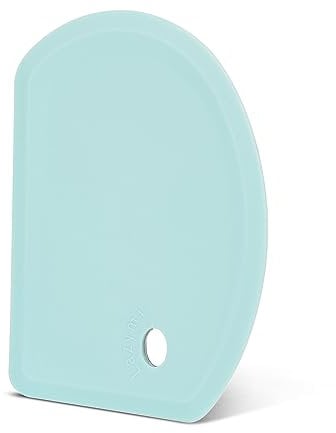 Lazymi Flexible Raspador de Masa de Silicona, Grande (15,2 × 10,9 cm) Multiusos Raspador de Repostería Antiadherente, Tazón Espátula Raspadora para Hornear Pan, Masa Fermental, Pizza (Verde menta)