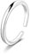 SILBERTALE 925 Sterling Silber Offene Manschette Zehenring für Frauen Einstellbare Pinky Ring