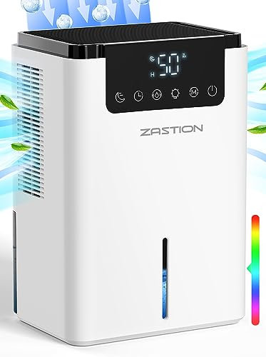 ZASTION Luftentfeuchter Elektrisch Entfeuchter Automatischer Entfeuchter Tragbarer Raumentfeuchter Leise Dehumidifier Mit Timer-Funktion & Farbige Nachtlicht Ideal für Büro/Schlafzimmer
