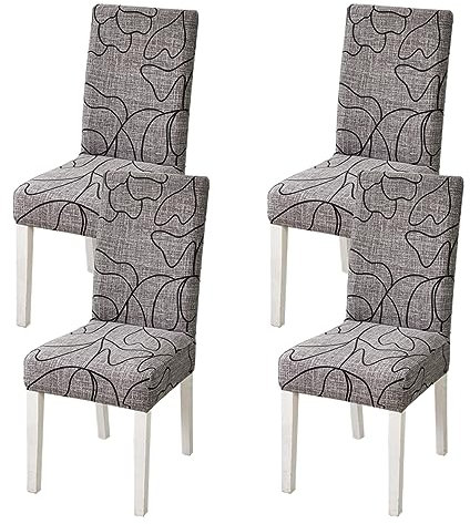 HZDHCLH Stuhlhussen 4er Set Stuhlbezüge Stretch abnehmbar, waschbar, Esszimmerstuhl-Schutzsitz für Hotel Restaurant Küche Hochzeitsfeier(Gehegter Wunsch/4 Stück)