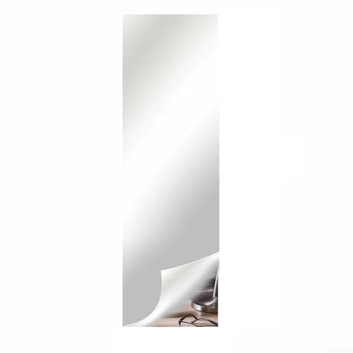 Zoegneer Flexibler Spiegelaufkleber für Heimdekoration, 0,5 x 2 m, selbstklebende Spiegelbögen