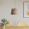 Homgoday Lampenschirm Hängelampe Pendelleuchtenschirm Korblampen Hängend Ersatzschirm für Hängeleuchten Deckenlampe für Wohnzimmer Schlafzimmer Esszimmer Braun Ø40x26 cm Korbweide