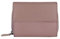 Laura Biagiotti Portefeuille femme en cuir véritable, spacieux avec boîte cadeau, Rose antique 208, Classique