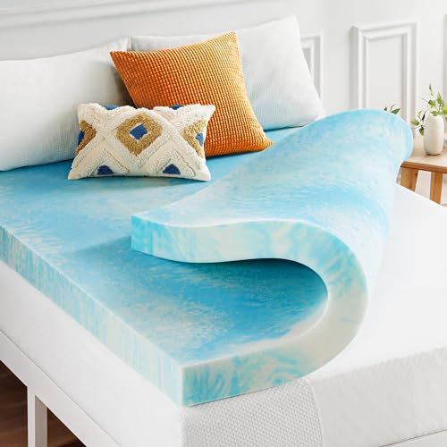 Best Price Mattress Swirl Gel AeroBreeze Matratzenauflage, kühlender Luftstrom, Memory-Schaum, 10,2 cm, Schlafsaal-Essentials, Kingsize-Bett