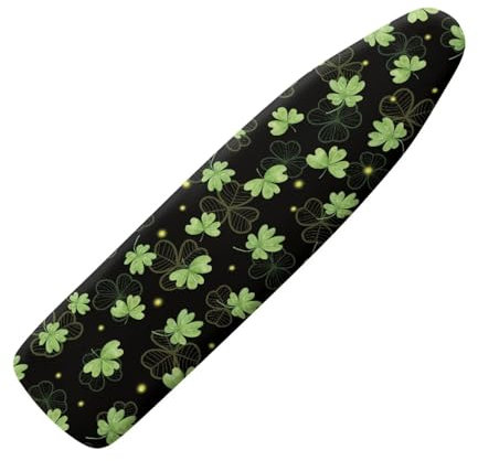 Belidome St. Patrick's Day Bügelbrettbezug für Tisch-Bügelbrett, grünes Blatt