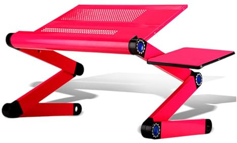 lesulety Supporto del Computer Portatile per Il Letto Lap Desk Bed Table Tray Table Laptop Bed Tray Scrivania Bed Desk Desk Desk per Laptop Tavolo Pieghevole,Rosa,L