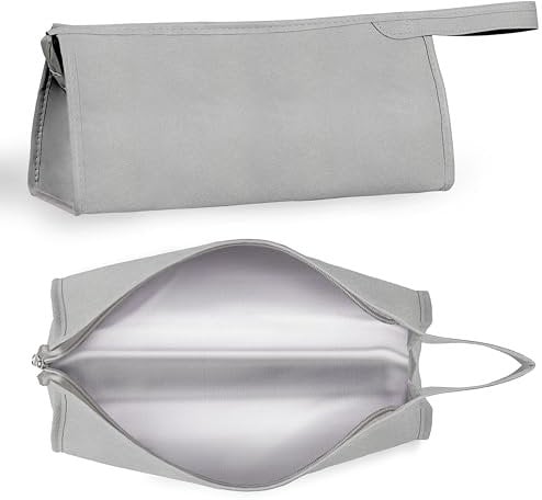 HomeGadget Föhn Reise Tasche - [ 35 cm x 14 cm x 15 cm] - Kunstleder Reisetasche mit Handgriff - ideales Reiseetui für z.B. Dyson Airwrap in Grau