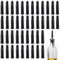 CRASPIRE 40Pcs Pourers Dust Covers Anti-Drop Dust Caps Black Rubber Tapered Pourer Covers Pour Spout Cover Sealed Cap Stopper for Olive Oil Liquor Bottle Vinegar Bar Bartender Accessories
