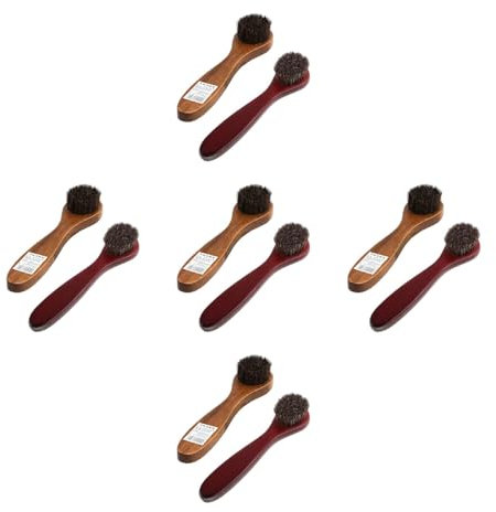 Lungo manico in legno setola crine di cavallo scarpe stivali lucidatore applicatore Dauber manico in legno strumento