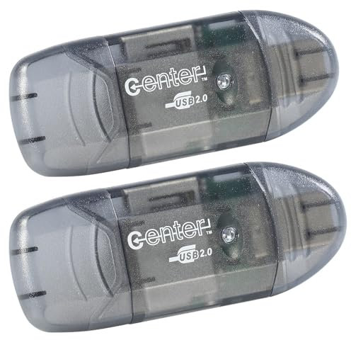 c-enter USB Adapter Micro SD: 2er-Set USB-2.0-Cardreader & USB-Stick, für SD(HC/XC)-Karten (USBstick Cardreader, SD-Kartenlesegerät, Speicherkarten)