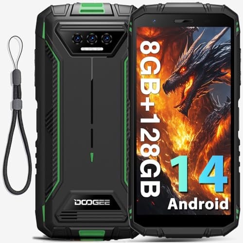 DOOGEE S41PLUS [2025] Teléfono Móvil Irrompible 8GB RAM+128GB ROM (TF 1TB), 6300mAh Batería Movil Resistent 5.5IPS HD+13MP Cámara, Octa Core, Android 13 Smartphone IP68IP69K/NFC/OTG/GPS/WIFI/Face ID